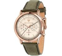 Maserati Montre Homme, Chronographe, Analogique, Bracelet Cuir, Étanche, Collection Vintage, Cadeau pour Homme - R8871633007