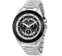 Maserati Montre Homme Traguardo R8873612059 – Chronographe 45 mm 10 ATM Argenté, bracelet acier