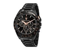 Maserati Traguardo 45 Mm Chr Black Dial Br Black Watch Noir Homme