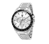 Maserati Montre Traguardo 45 mm Chronographe à quartz Cadran argenté Bracelet acier Homme