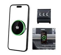 MaserWeller Qi2.2 Max 25W Chargeur de voiture sans fil rapide support de téléphone pour Audi A6 A7 S6 S7 RS6 RS7 2012-2018 Accessoires Rotation à 360° Compatible avec MagSafe, n'affecte pas la grille