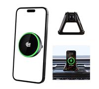 MaserWeller Qi2.2 Support de téléphone pour chargeur de voiture sans fil rapide 25 W pour BMW Série 5 2017-2023, rotation à 360 °, support de téléphone compatible avec MagSafe, le support de téléphone