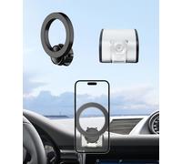 MaserWeller Support de téléphone de voiture pour Porsche Macan 2015-2025 2019-2023 Porsche Cayenne Accessoires, rotation à 360° compatible avec MagSafe, le support de téléphone portable n'affecte pas