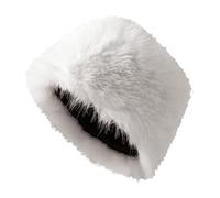 masfaeck Ce Chapeau bob Duveteux est Parfait for l'automne et l'hiver. C'est Un Chapeau Polyvalent de Style Japonais, confectionné en Polaire Chaude.(White)