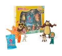 Giochi Preziosi – Coffret 7 figurines Masha et Michka MHA31 – 5-7 cm, 1 surprise, dès 3 ans