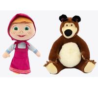 Masha & Michka, Peluche 20 cm, Super Douce, modèles alétoires, Jouets pour Enfants à partir de la Naissance, GIOCHI PREZIOSI, MHA04