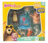 Masha & The Bear Masha Et Michka - Coffret Figurines Multipack (6 Figurines + 1 Figurine Surprise Glow In The Dark)