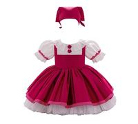MASHA03 C Robe de fête pour fille princesse fille, fuchsia, 18-24 mois