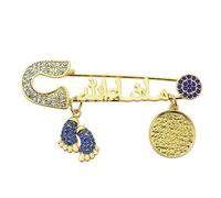 Mashallah Broche Mashallah Brooch Cadeau Chanceux Cadeau Arabe Islam Turc Quran Marsala Pin De Sécurité Protection De Protection Des Épingles