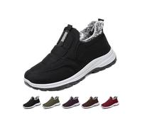 MASHANGGOU Bottes de neige d'hiver pour femme, bottes de neige doublées chaudes à enfiler sur la cheville, chaussures d'extérieur légères et confortables imperméables avec support de la voûte