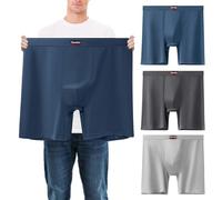 MASHANGGOU Lot de 3 boxers pour homme - Jambes longues - Sous-vêtements anti-frottement - En coton stretch - Respirant - Pour le sport et la course à pied, Mix-c Lot de 3, 9XL grande taille