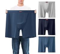 MASHANGGOU Lot de 3 boxers pour homme - Jambes longues - Sous-vêtements anti-frottement - En coton stretch - Respirant - Pour le sport et la course à pied, Mix-a Lot de 3, 6XL grande taille