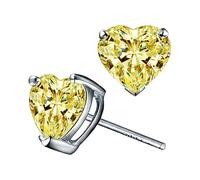 Mashaouyo Boucles d'oreilles tendance en forme de cœur en zircon avec cœurs colorés et boucles d'oreilles en forme de cœur avec leur forme mignonne symbolisent l'amour et les boucles d'oreilles