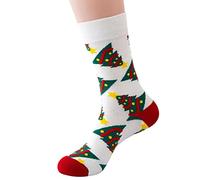 Mashaouyo Chaussettes mi-longues en coton avec impression coupe-vent pour filles de 9 ans, blanc, Taille unique