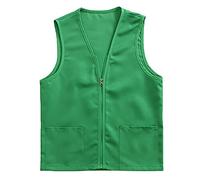 Mashaouyo Gilet léger pour femme sans manches avec poches - Gilet long pour femme - Gilets souples - Grande taille, Vert, XL