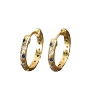 Mashaouyo Hoop Earrings Heart Hoop Earings For Women U Shaped Earring Colorful Cubic Zirconia Large Big Hoops Various Outils Moules Kits (B-Yellow, One Size)