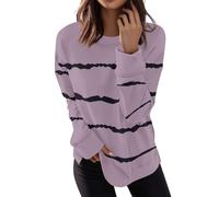 Mashaouyo Sweat-shirt en coton pour femme - Sweat-shirt sans capuche surdimensionné pour femme - Veste softshell d'extérieur pour femme, rose, S