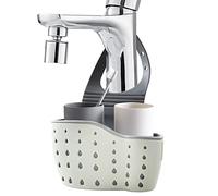Mashin Support d'évier Suspendu pour Robinet | Porte-éponge en Caoutchouc à Double Couche pour Cuisine,Porte-égouttoir pour éponge à Savon, Panier Rangement Suspendu