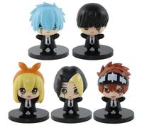Mashle Figurine magique et muscles Anime Mash Burnedead Lemon Irvine Lance Crown Figure Cake Toppers Q Cartoon Figurine Set PVC Modèle Statue Party Bureau Décoration Cadeaux