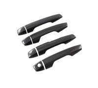 MASHRGX Garniture Protection Couvercle Loquet Voiture Fibre Carbone Pour Mitsubishi Pour Outlander 2022 2023 2024 ABS LHD Poignée Porte Latérale Externe Bol(Without hole)