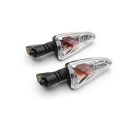 MASHRGX Lot De 2 Clignotants Avant Et Arrière pour Moto pour Triumph pour Daytona 675 675R Tiger 800 800XC 1050(No Wires Clear)