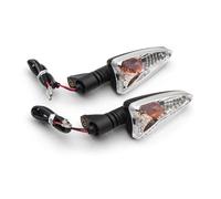 MASHRGX Lot De 2 Clignotants Avant Et Arrière pour Moto pour Triumph pour Daytona 675 675R Tiger 800 800XC 1050(2 Wires Clear)