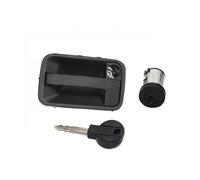 MASHRGX Poignée Porte Extérieure Avant Droite Cylindre Serrure Hayon Avec Clés 9101G8 Pour Citroën Pour Jumpy Pour Peugeot Pour Expert 1995 À 2006(Set)