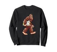 Mashup Cryptid Fortune Chat portant bonheur Bigfoot Sweatshirt