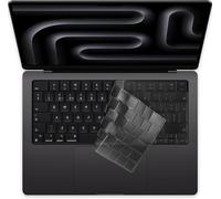 MasiBloom Protection de clavier pour MacBook Pro 14" (M5) avec puce A3434 - Protection de clavier - Accessoire (TPU gris translucide)