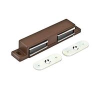 Masidef : Member of the Würth Group R01126 Cliquets magnétiques à appliquer pour portes doubles, force 12 kg, marron