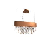 Masiero Ola S2 OV 50 Pendelleuchte, feuille de cuivre, verre de couleur cuivre