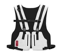 MASII Gilet Tactique Multifonctionnel Imprimant Le Costume De Formation Réfléchissant De Formation De Gilet Protecteur Extérieur,White