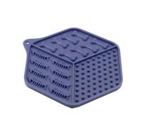 Masilic Tapis À Lécher en Silicone pour Chien, Hex, 18,5x15,5cm, Navy