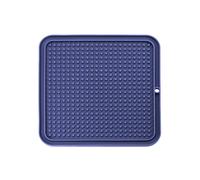 Masilic Tapis À Lécher pour Chien en Silicone, Dots, 20x20 cm, Navy | Pour Chiot Chat, Slow Feeder Avec Ventouses, Tapis D'alimentation Antidérapant Soulage L'anxiété Et Facile À Nettoyer