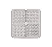 Masilic Tapis À Lécher pour Chien en Silicone, Food, 20x20 cm, Gris | Pour Chiot Chat, Slow Feeder Avec Ventouses, Tapis D'alimentation Antidérapant Soulage L'anxiété Et Facile À Nettoyer