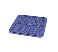 Masilic Tapis À Lécher pour Chien en Silicone, Food, 20x20 cm, Navy | Pour Chiot Chat, Slow Feeder Avec Ventouses, Tapis D'alimentation Antidérapant Soulage L'anxiété Et Facile À Nettoyer