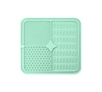 Masilic Tapis À Lécher pour Chien en Silicone, Geo, 21x21 cm, Mint | Pour Chiot Chat, Slow Feeder Avec Ventouses, Tapis D'alimentation Antidérapant Soulage L'anxiété Et Facile À Nettoyer