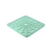 Masilic Tapis À Lécher pour Chien, Tapis À Lécher en Silicone, Web Mint | Pour Chiot Chat, Slow Feeder Avec Ventouses, Tapis D'alimentation Antidérapant Soulage L'anxiété Et L'ennui Facile À Nettoyer