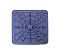 Masilic Tapis À Lécher pour Chien, Tapis À Lécher en Silicone, Web, Navy | Pour Chiot Chat, Slow Feeder Avec Ventouses, Tapis D'alimentation Antidérapant Soulage L'anxiété Et Facile À Nettoyer