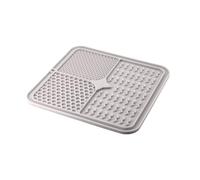 Masilic Tapis À Lécher pour Chiens en Silicone, Geo, 21x21 cm, Gris | Pour Chiot Chat, Slow Feeder Avec Ventouses, Tapis D'alimentation Antidérapant Soulage L'anxiété Et Facile À Nettoyer