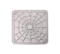 Masilic Tapis À Lécher pour Chiens, Tapis À Lécher en Silicone, Web, Gris | Pour Chiot Chat, Slow Feeder Avec Ventouses, Tapis D'alimentation Antidérapant Soulage L'anxiété Et L'ennui Facile À Nettoyer