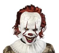 MASINIES Masque de clown d'horreur effrayant pour Halloween, cosplay, accessoire de clown