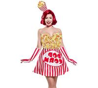 Mask Paradise 80142-009-028 S??ES Popcorn Girl 80142-ausgefallene Kost?me, Rouge, XXL