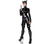 Mask Paradise Costume d'Halloween pour femme Catfighter Catwoman sexy en polyester et élasthanne Noir Taille L 80061-002-026