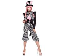 Mask Paradise Honey Bunny Ensemble de costume pour femme Taille 2XL Noir/blanc/rose