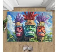 Mask Tapis 60x90cm, Tropical Tiki Tapis for Bedroom