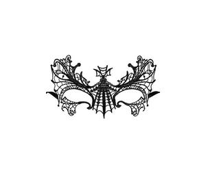 Maskarade Loup Noir Dentelle Brodée Évasé sur les Yeux