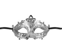 Maskarade Masque Loup Argenté de Soirée Semi-Rigide Hamlet pour Accompagner Un Déguisement