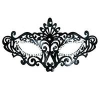 Maskarade Masque Loup Fibre Souple avec Strass