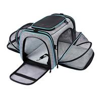 Maskeyon Sac de Transport approuvé par Les compagnies aériennes, Grand Sac de Transport Souple TSA Extensible sur Les 4 côtés avec Rembourrage en Polaire Amovible et Poches pour Chats, Chiens et